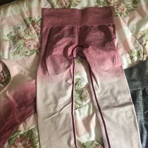Pink ombré leggings from Ggymshark